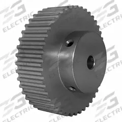 DAYTON Timing Pulley: Modified Curvilinear, Fixed, For GT Timing Belt Section, For 15 mm Belt Wd (MPN 44-5P15M6A12). Key specifications — Brand: DAYTON; Finish: Clear Anodized; For Belt Series: Powerhouse®.