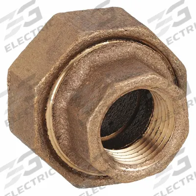 APPROVED VENDOR Metal Pipe Straight: Union, 1/2 in x 1/2 in, Brass, 200 psi - Low-Pressure Threaded Pipe Fittings