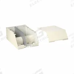 LEGRAND Fiber-Ready Divided Entrance End: 2400D, 2 in Wd, 1 in Ht, Steel, Ivory (MPN V2410DFO). Key specifications — Series: 2400D; Material: Steel; Color: Ivory; For Use With: 2400 Raceways; Brand: LEGRAND; Item: Entrance End.