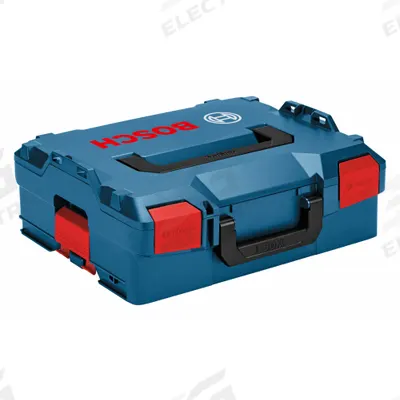 BOSCH Tool Box: 14 in W 17 1/2 in D 6 in H, Plastic, Blue, Padlock - Plastic Tool Boxes