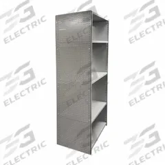 LYON Pegboard Panel: Circle, 1/4 in Peg Hole Size, 42 in x 24 in x 24 in, Steel, Gray, Powder Coated (MPN XXJ8211). Key specifications — Material: Steel; Finish: Powder Coated; Peg Hole Shape: Circle; Color: Gray; Brand: LYON.
