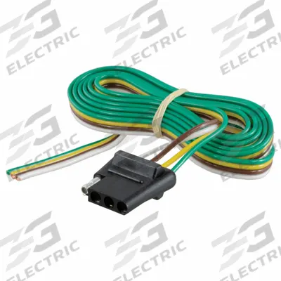 CURT Automotive Electrical Plug: 4-Way, Rubber, 16 ga Wire Gauge, Trailer and Tow Vehicle - Fleet and Vehicle Maintenance