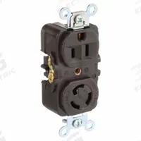 HUBBELL Combination Device: 5-15R/L5-15R, Brown, 125V AC, 15 A (MPN HBL4792). Key specifications — Voltage Rating: 125V AC; Brand: HUBBELL.