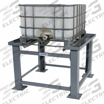 DENIOS Tote Dispensing Systems: 52 in L x 52 in x x 12 in, 7,500 lb Load Capacity - IBC Tote Stands