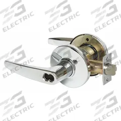 STANLEY SECURITY SOLUTIONS Door Lockset: Storeroom Lever Locksets, Chrome, ADA Compliant, LFIC (MPN 9K37D16DS3625). Key specifications — Ligature Resistance: Not Ligature-Resistant; Brand: STANLEY SECURITY SOLUTIONS; Lockset Function ANSI Code: F86; Visual Indicator Message: No Message; Lockset Style: Curved No Return; ADA Compliant: Yes; Finish: Bright Chromium-Plated : Zinc Alloy.