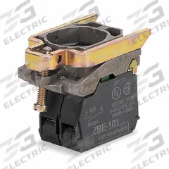 SCHNEIDER ELECTRIC Lamp Module and Contact Block: 22 mm Panel Mounting Size, 1NO/1NC, Incandescent (MPN ZB4BW065). Key specifications — Brand: SCHNEIDER; Compatible with Series: XB4; Includes Bulb: No Bulb Included; Lamp Module Voltage: ≤ 250V AC/DC.