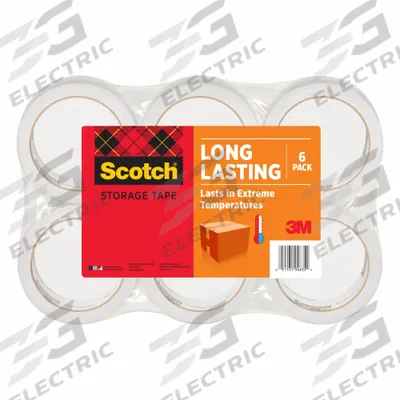 SCOTCH Storage Packaging Tape, PK 6: 2 in x 55 yd - Handheld Freezer Tape