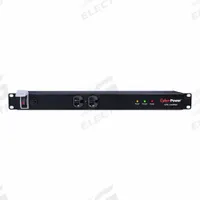 CYBER POWER Power Distribution Unit: 120V AC, 12 Outlets, (10) Rear NEMA 5-15R/(2) Front NEMA 5-15R (MPN CPS1220RMS). Key specifications — Plug Type: NEMA 5-20P; Brand: CYBER POWER; Maximum Input Voltage: 120V AC; Receptacle Type: (2) Front NEMA 5-15R; Mounting Location: Vertical Rack; Facing: 2 Front/10 Rear.