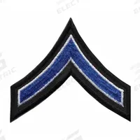HEROS PRIDE Embroidered Patch: PFC, 3 in, Black, Polyester/Rayon, Rank Insignia, 1 PR (MPN 5421P). Key specifications — attr188498: 3 in; attr188499: Black; attr188500: Rayon; attr188503: PFC; attr193746: HEROS PRIDE.