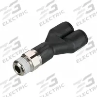 LEGRIS Push-Fit Wye Fitting: 1/8 in Pipe x 5/16 in OD x 5/16 in OD Size, Polymer, 28 in Overall Lg (MPN 3148 08 10). Key specifications — Brand: LEGRIS; Thread Size A: 5/16".