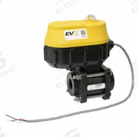 BANJO Electrically Actuated Two-Way Ball Valve: 3/4 in Nominal Valve Size, 24V DC, Three-Piece, NPT (MPN EVX07124). Key specifications — Actuator Features: Internally Fused/Automatic Reset; Brand: BANJO.