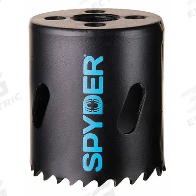 SPYDER Hole Saw: 1 3/4 in Saw Dia., 4/6 Teeth per Inch, 1 7/8 in Max. Cutting Dp - Multi-Material-Cutting Hole Saws without Arbor