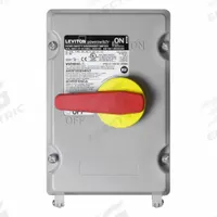 LEVITON Disconnect Switch: Fusible, 30 A, Single or Three Phase, 600V AC, Non-Metallic (MPN LDS30-FAX). Key specifications — NEMA Enclosure Rating: 13; Brand: LEVITON.