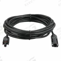 GRAPE SOLAR Solar Panel Cable: 15 ft Overall Lg, 10 AWG Conductor Size (MPN GS-MC4-15). Key specifications — Connection Type: MC4; Brand: GRAPE SOLAR.