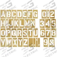 SKILCRAFT Stencil Set: 0 to 9/A to Z/Punctuation, 4 in Character Ht, 3 3/4 in Character Wd, Brass (MPN 7520-00-269-9012). Key specifications — Characters Included: A to Z; Interlocking Orientation: Horizontal; Brand: SKILCRAFT; Included Characters: A to Z.