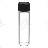 QORPAK Vial: 7.5 mL, Includes Closure, Phenolic, 17 mm Body Dia, Square, Colorless, Sample (MPN GLC-00987). Key specifications — Body Color: Colorless; Screw Closure Size: 15-425 mm; Brand: QORPAK; Bottom Shape: Square; Self-Standing: Self-Standing.