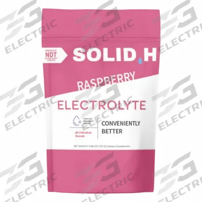 SOLID.H Electrolyte Tablet: Raspberry, Low-Calorie - Electrolyte Gum