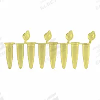 APPROVED VENDOR PCR Strip: PCR Strip, Polypropylene, 0.2 mL Capacity - mL, 0.01 fl oz Capacity - oz (MPN P3010-A-Y). Key specifications — Brand: APPROVED VENDOR; Graduated: No; Closure Color: Yellow; Includes: Attached Individual Flat Caps; Includes Closure: Yes; Body Color: Yellow; Bottom Shape: Conical; Body Material: Polypropylene.