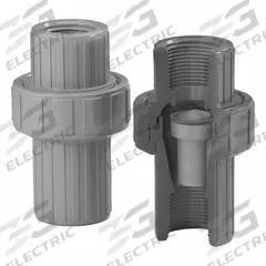 PLAST-O-MATIC Air Release Valve: Haz Liquids, PVC, 1/2 in Inlet Connection Size, NPT, FNPT (MPN ARV050EPT-PV). Key specifications — Brand: PLAST-O-MATIC.