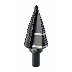 MILWAUKEE Step Drill Bit: 7/8" to 1-1/8", Black Oxide HSS, 3-Flats Shank (MPN 48-89-9209). Key specifications — attr1234936: Not Impact Rated.