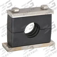BEHRINGER PIPE SYSTEMS Vibration-Dampening Beta Clamp: Ribbed Bore, 304 Stainless Steel Clamp (MPN SHT3025-PP)