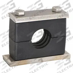 BEHRINGER PIPE SYSTEMS Vibration-Dampening Beta Clamp: Ribbed Bore, 304 Stainless Steel Clamp (MPN SHT3025-PP)
