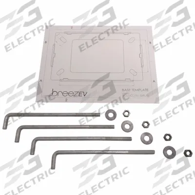 BREEZ-EV EV Charger Pedestal Anchor Kit: Compatible with 794L34/794L35, 10 in Dp, 3 in Ht - Fleet and Vehicle Maintenance