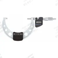 MITUTOYO IP65 Digital Outside Micrometer: 4 in to 5 in /0 mm to 25 mm, Inch/Metric, IP65 (MPN 293-350-32). Key specifications — attr1182744: 0.00005 in/0.001 mm; attr1182751: Certificate of Inspection; attr1182776: IP65; attr1182741: MITUTOYO; attr1182743: +/- 0.0001 in; attr1182759: Yes.