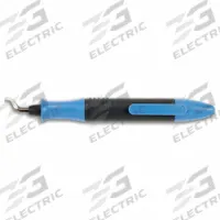 SHAVIV Deburring Tool Set: E111 Blade, Glo-Burr Handle, Blue (MPN 155-00270). Key specifications — Brand: SHAVIV; Blade Trade Number: E111; Features: Pocket Clip; Color (merch): Blue.