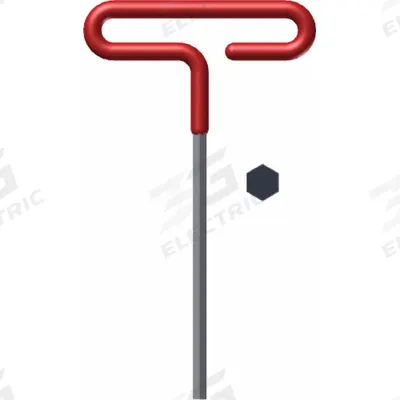EKLIND Hex Key: 0 Ball Ends, 7/16 in Tip Size, SAE, Long, Alloy Steel, Black Finish - T-Shaped Hex Keys