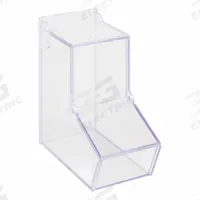 Lab Bulk Bin: 4 1/4 in Overall Wd, 9 in Overall Ht, 4 5/8 in Overall Lg, PETG, Clear, 2 Compartments (MPN BLKBNLD4-W). Key specifications — Material: PETG; Mounting Location: Benchtop; Color: Clear; Product Type: Bulk Bin; Total Holding Capacity: Misc Lab Supplies; Brand: POLTEX.