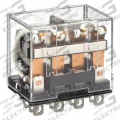 OMRON General Purpose Relay: Socket Mounted, 10 A Current Rating, 120V AC, 4PDT, 14 Pins/Terminals (MPN LY4-AC120). Key specifications — Brand: OMRON; Base Type: Square; Mounting Style: Plug-In; Pin Shape: Flat; Electrical Connection: Quick-Connect; Manufacturer Part Number: LY4-AC120; Series: LY Series.