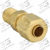 PARKER Compression Fitting Adapter: 3/16 in OD x 1/16 in Pipe Fitting Size, Compression x MNPT (MPN 68CA-3-1). Key specifications — Brand: PARKER.