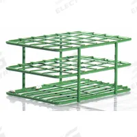 Tube Rack: 3 5/8 in Overall Wd, 2 1/2 in Overall Ht, 5 in Overall Lg, Steel, Green, (24) Places (MPN F18788-1600). Key specifications — Material: Steel; Mounting Location: Benchtop; Color: Green; Product Type: Test Tube Rack; Total Holding Capacity: (24) Places; Brand: SP SCIENCEWARE.