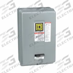 SQUARE D NEMA Magnetic Motor Starter: Non-Reversing, 3 Poles, NEMA Size 2, 45 A, 120V AC Coil (MPN 8536SDG1V02H30S). Key specifications — attr211388: SQUARE D; attr951453: 110/120V AC; attr951489: Three; attr951482: None; attr951498: Screw Clamp Terminals; attr951468: No; attr984070: None; attr984425: No Auxiliary Contacts Included.