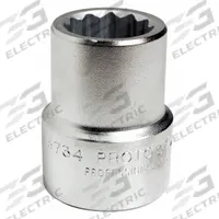 PROTO Socket: SAE, 1 in Drive Size, 1 5/8 in Socket Size, 12-Point, Std, Satin, Not Tether Capable (MPN J5752). Key specifications — attr1204417: PROTO; attr1204392: Satin.