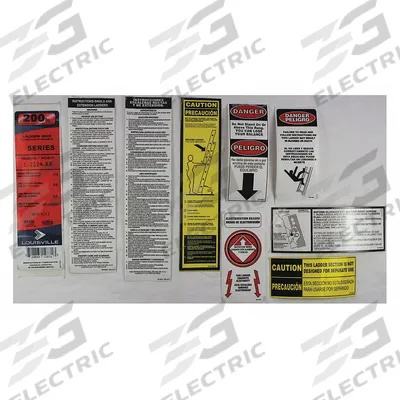 LOUISVILLE Label Kit: For L-2324-16/L-2324-20/L-2324-24/L-2324-28 - Material Handling Parts