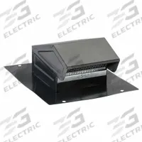 Roof Cap: Round, 3 in_4 in Duct, Steel, Black Finish, Powder Coat, 25 ga, Roof Cap (MPN 636). Key specifications — Screen Included: Yes; Backdraft Damper Included: Yes; Brand: BROAN; Product Type: Roof Cap; Color: Black; Type of Cap/Hood: Roof Cap; Material of Cap/Hood: Steel.