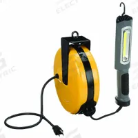 APPROVED VENDOR Extension Cord Reel with Hand Lamp: 30 ft Cord Lg, 18 AWG, SJT, 1,000 lm, 6500K (MPN 436H01). Key specifications — attr1327204: APPROVED VENDOR; attr1327206: 5-15P; attr1327208: No Receptacle; attr1327210: 6500K; attr1327197: 120V AC.