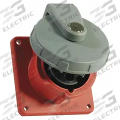 HUBBELL Pin and Sleeve Receptacle: Red, 480V AC, Single Phase, 100 A, 2 Pole, 3 Wire, IEC Grounding (MPN HBL3100R7W). Key specifications — Brand: HUBBELL.