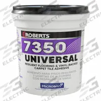 ROBERTS Construction Adhesive: 7350 Universal, 1 gal, Pail, Off White, 11 g/L VOC Content Wt (MPN 7350-1). Key specifications — Adhesive Color: Off White.