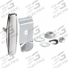 HOFFMAN Latch Kit: To Replace Handle and Latching Rod to Enclosures, Steel (MPN AL7A). Key specifications — Finish: Plated; Brand: HOFFMAN; Accessory Type: Latch Kit; Application: To Replace Handle and Latching Rod to Enclosures; Features: T-Handle Latch and Keyed Cylinder Lock Can be Installed Simply By Removing the Standard Slotted Latch and Inserting the Kit; Material: Steel.