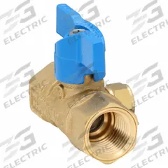 JOMAR VALVE Manual Two-Way Ball Valve: 1/2 in, Brass, Straight, FIP x FIP, Std Port Ball Port (MPN 102-303). Key specifications — Brand: JOMAR VALVE; Handle: Locking Tee.