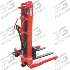 DAYTON Stacker: 2,000 lb, 36 in L x 4 in W Fork, 56 in L x 54 in W x 78 1/2 in H Overall Dim, Adj (MPN 4VME8). Key specifications — Width Across Forks: 8 in to 33-7/8 in; Brand: DAYTON.