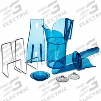 SAN JAMAR Ice Scoop and Holder: Blue, Polycarbonate, 4 3/4 in Wd, Dishwasher Safe, NSF (MPN SI7000). Key specifications — Dishwasher Safe: Yes; Material: Polycarbonate; Brand: SAN JAMAR.