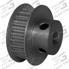 DAYTON Timing Pulley: Curvilinear, Fixed, For 6 mm Belt Wd, 26 Teeth, 3 mm Pitch, Aluminum (MPN 26-3M06M6FA6). Key specifications — Brand: DAYTON; Finish: Clear Anodized; For Belt Series: Powerhouse®.