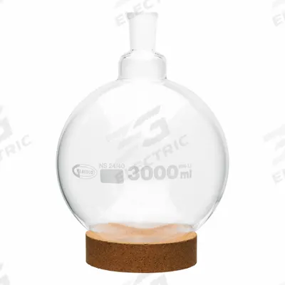 APPROVED VENDOR Boiling Flask: 3 L, Colorless, Round - Glass Boiling Flasks