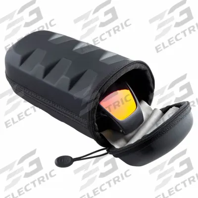 NITE IZE Optics Case: Zipper Closure Type, Belt Clip Included, Black - Cases for Safety Glasses