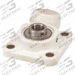 NTN 4 Bolt Flange Bearing: Radial Ball, 1 in Bore, Polymer, Set Screws, 3 47/64 in Lg, 1 7/16 in Wd (MPN SUCFPL205-16CCFG1). Key specifications — Bore Type: Cylindrical; Brand: NTN; Lubricant Material: FDA/USDA-H1 Solid Grease; Mounting Bolt Size: 3/8 in; System of Measurement: Inch; Included Bearing Cap: Closed Cap.