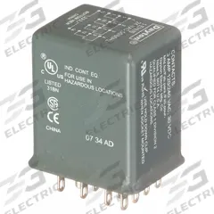 DAYTON Hermetically Sealed Relay: Socket Mounted, 3 A Current Rating, 24V AC, 4PDT, G Socket (MPN 1EHU6). Key specifications — Brand: DAYTON; Base Type: Square; Mounting Style: Plug-In; Manufacturer Part Number: 1EHU6; Series: G Series.